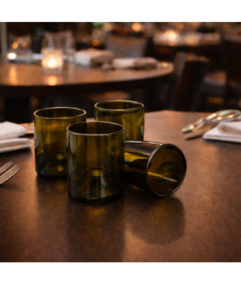 Verres Shorts Drink Cannelle en situation – art de la table en verre surcyclé