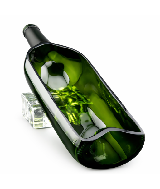 Plat Bordeaux Magnum en verre surcyclé –vue générale