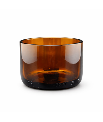 Coupelle apéritive en verre ambré issue de bouteilles de bière surcyclées