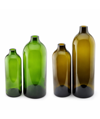 Soliflore en verre surcyclé – format bouteille et magnum – fabrication artisanale