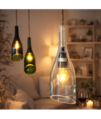 Installation possible en composition libre : suspensions à différentes hauteurs pour un rendu décoratif et chaleureux